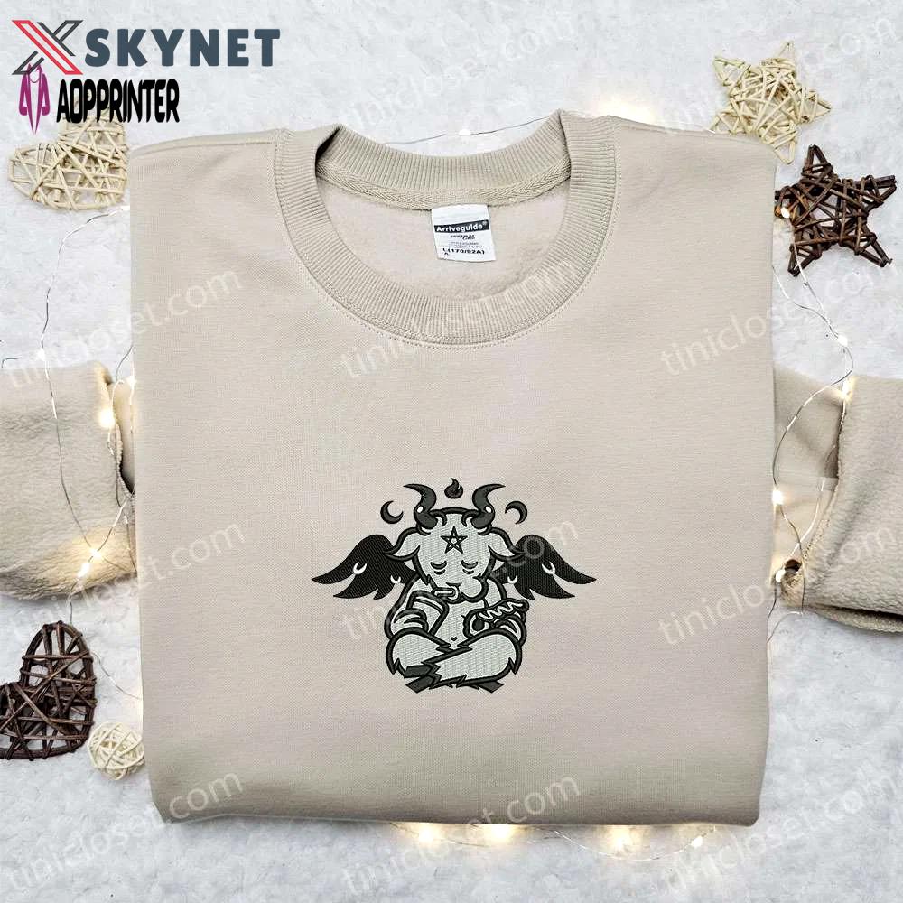 Angel cow embroidered shirt & halloween hoodie: best halloween gifts Embroidered Shirt