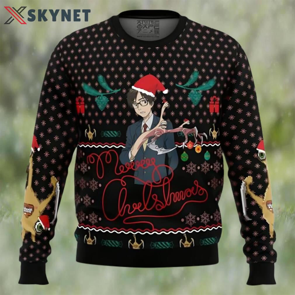 Anime shinichi izumi parasyte ugly christmas sweater Christmas Ugly Sweater