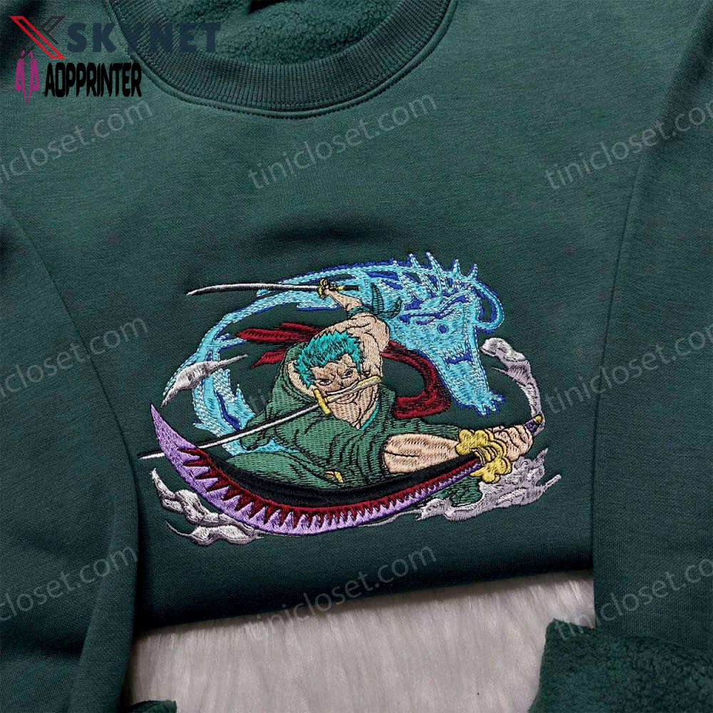 Anime sweatshirt & hoodie: zoro embroidered & one piece designs hot topic shirt Embroidered Shirt