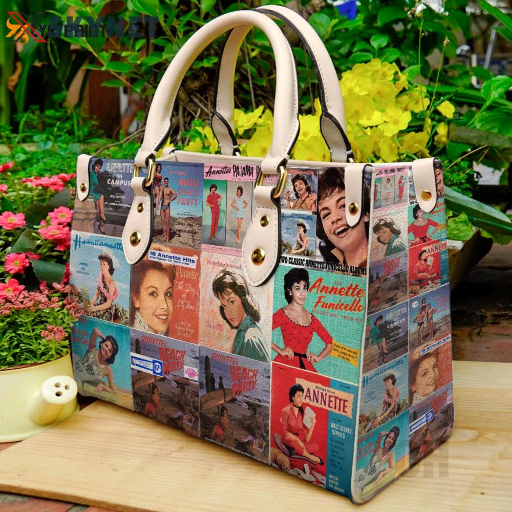 Annette funicello leather bag for women gift 1717 Women Leather Hand Bag