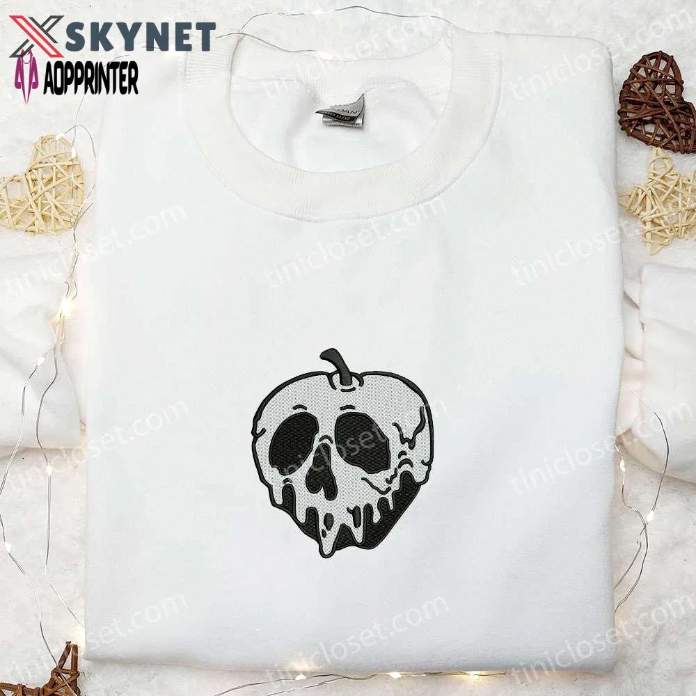 Apple skull embroidered hoodie & sweatshirt: best halloween gifts Embroidered Shirt