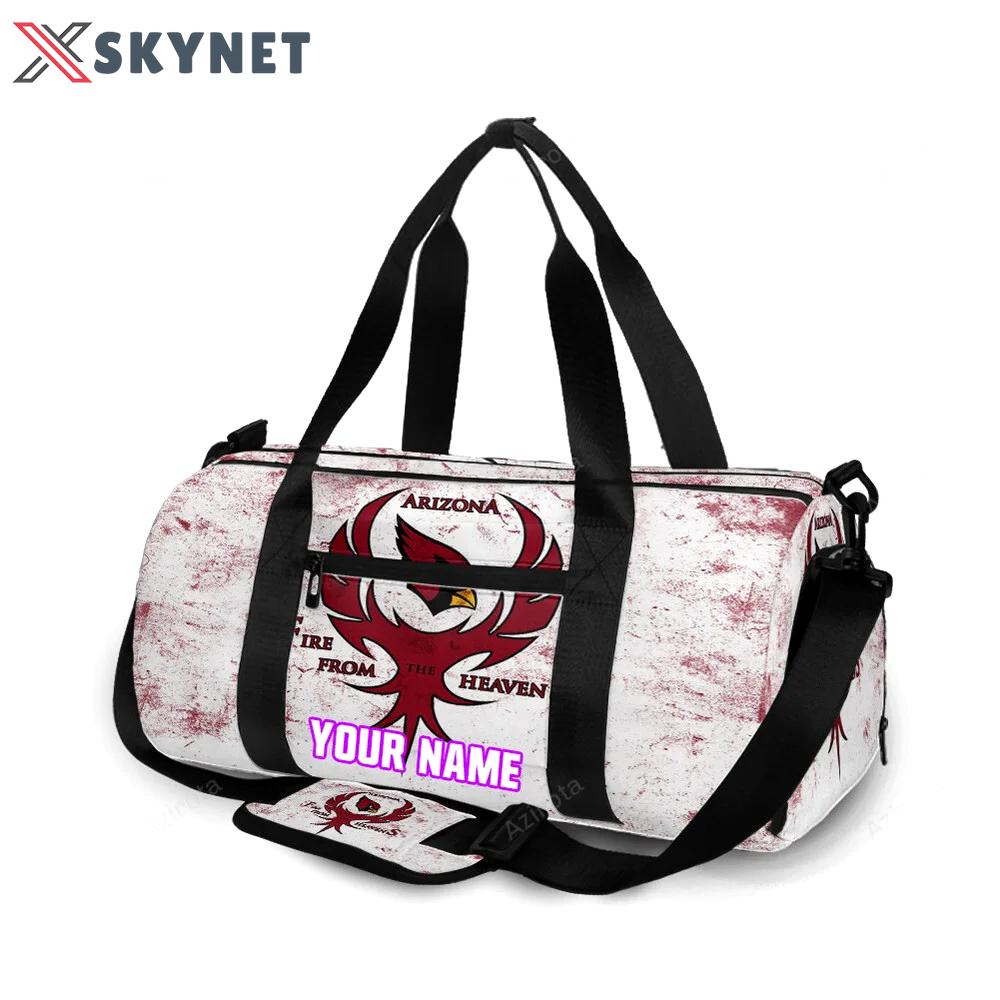 Arizona cardinals fire from the heavens personalized name travel bag gym bag 172 Travel Bag