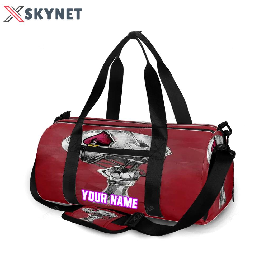 Arizona cardinals helmet personalized name travel bag gym bag 171 Travel Bag