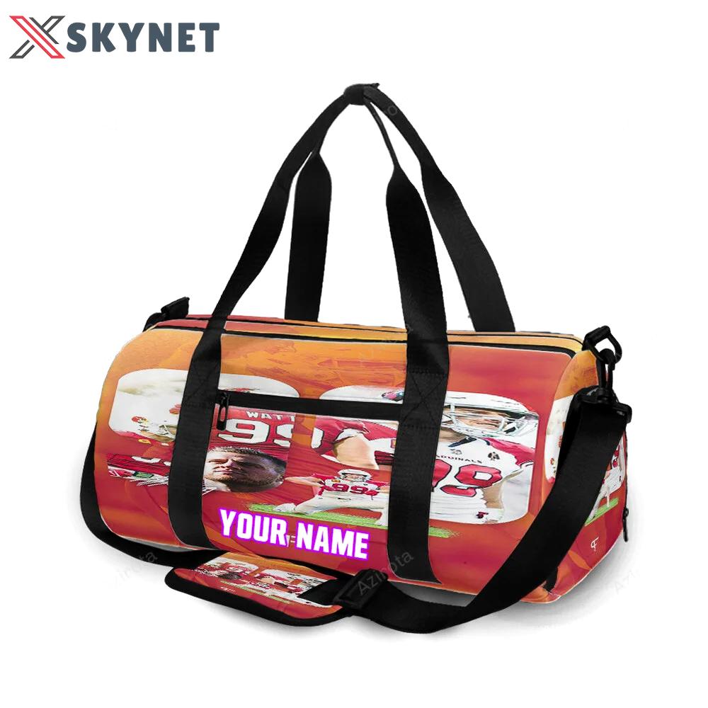 Arizona cardinals jj watt1 personalized name travel bag gym bag 1596 Travel Bag