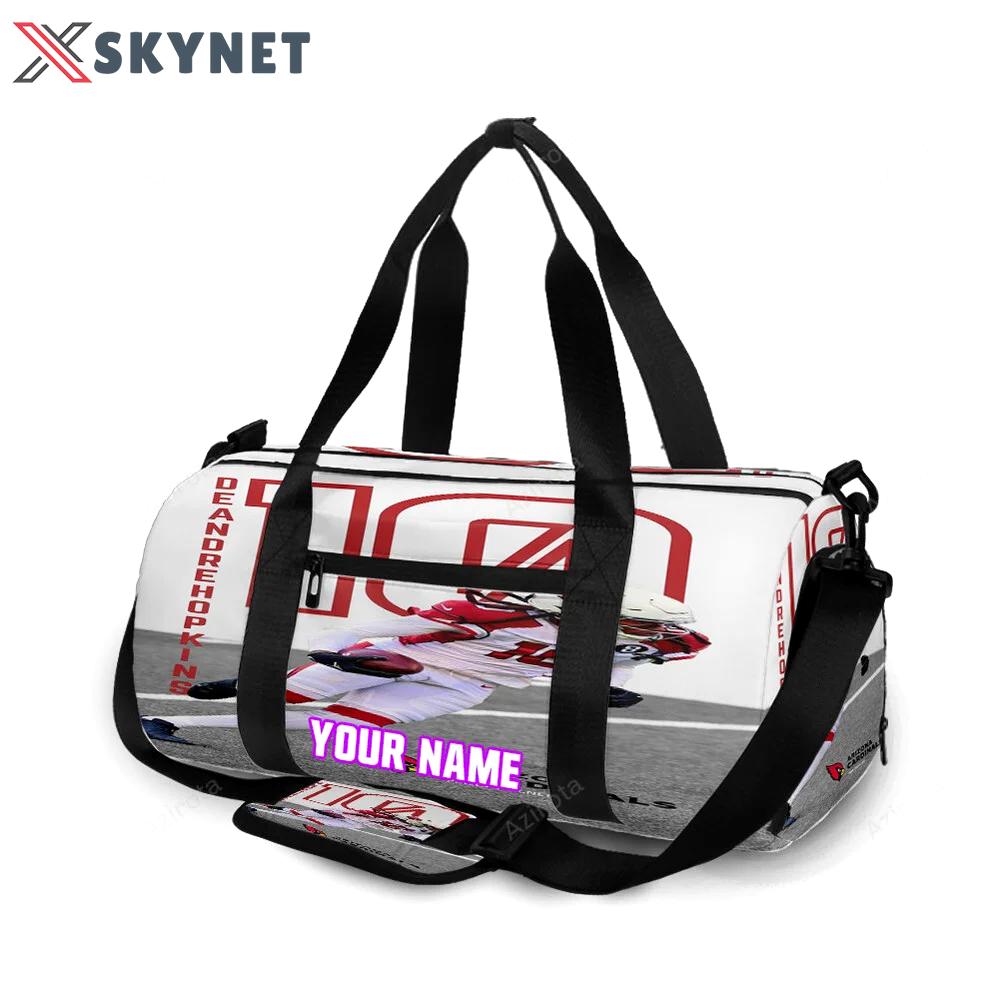 Arizona cardinals v4 deandre hopkins 10 personalized name travel bag gym bag 1264 Travel Bag