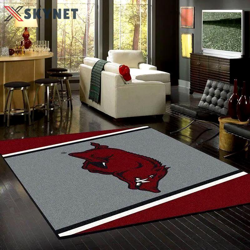 Arkansas razorbacks area rug football living room carpet home rug v11250 Rectangle Rug