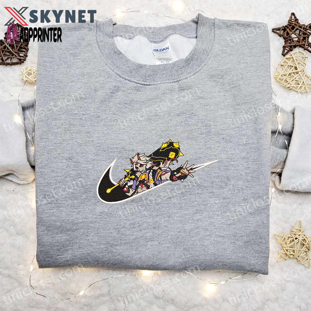 Arrataki itto x nike game embroidered sweatshirt genshin impact shirt nike inspired tee Embroidered Shirt