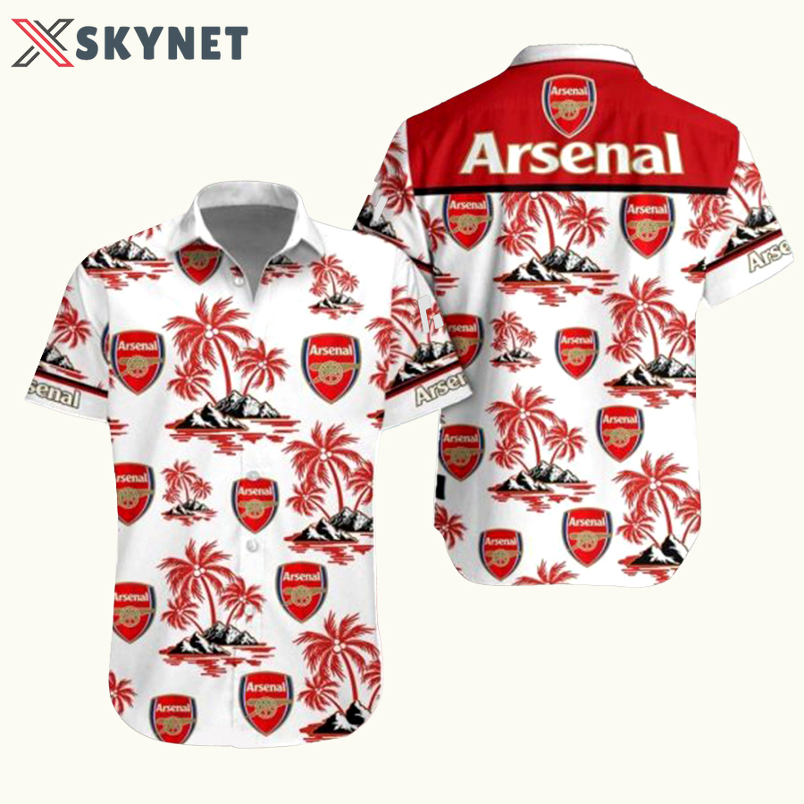 Arsenal fc tropical easy breezy hawaiian shirt Hawaii Shirt Shorts & Flip Flops