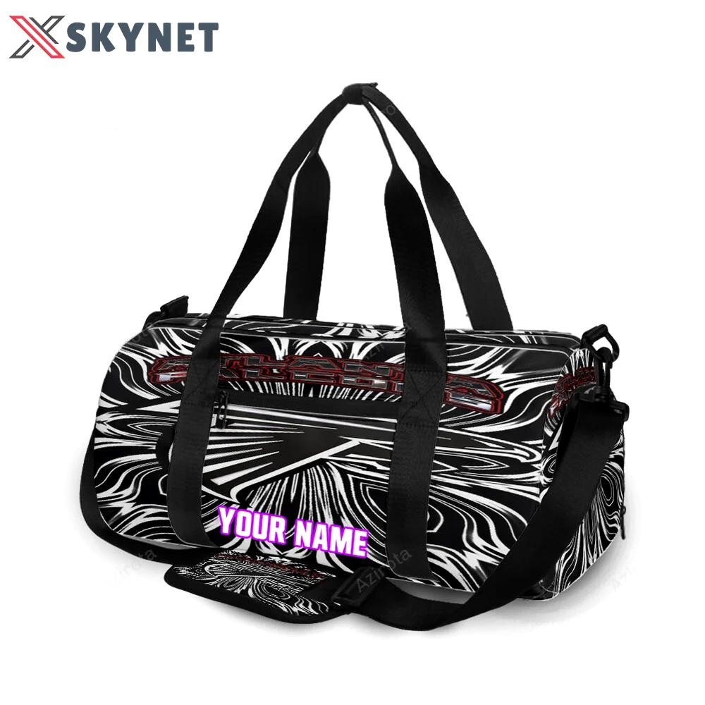 Atlanta falcons abstract black and white personalized name travel bag gym bag 2072 Travel Bag