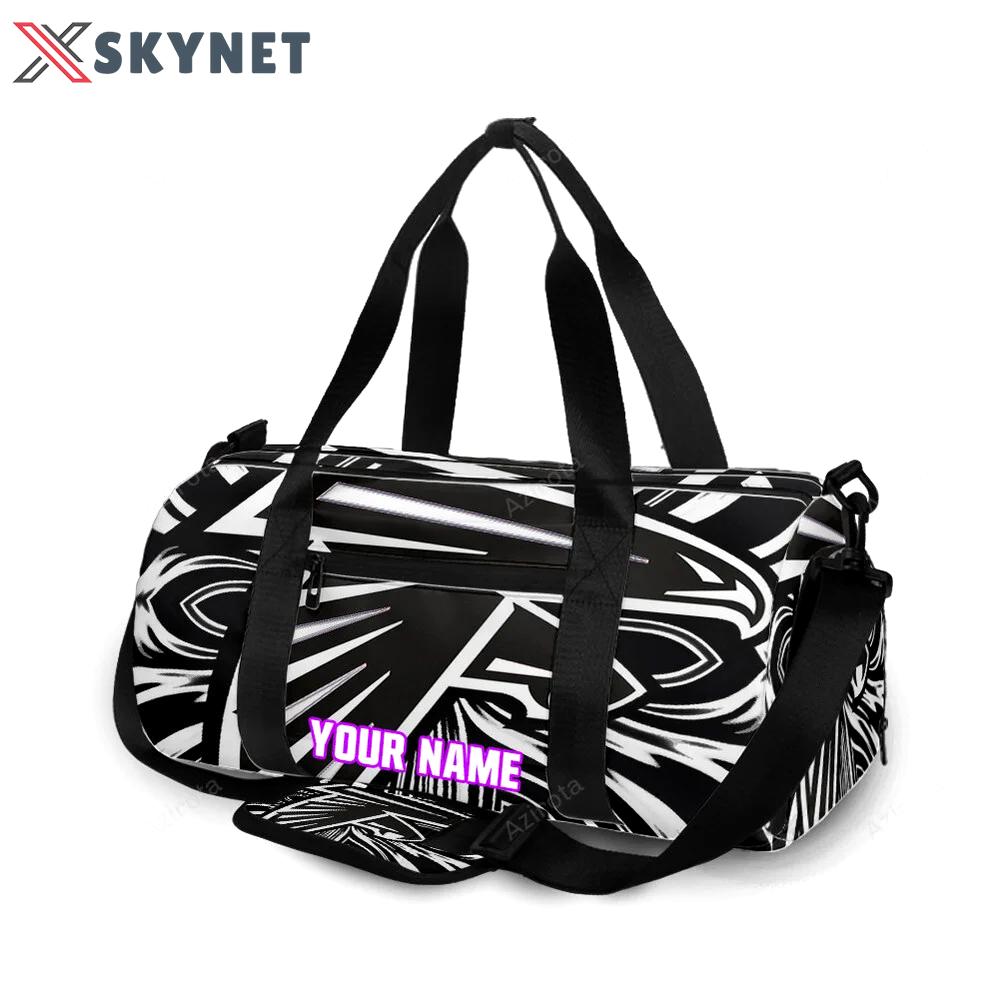 Atlanta falcons black and white personalized name travel bag gym bag 1907 Travel Bag