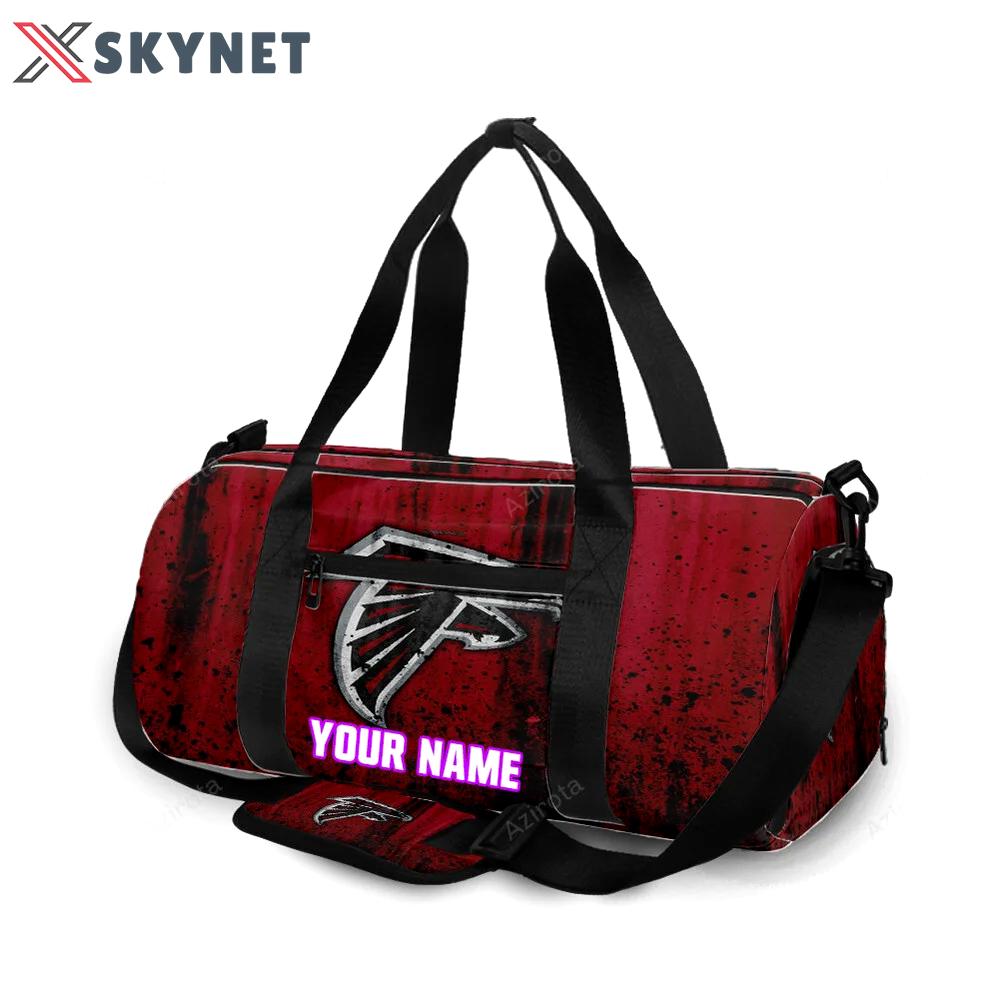 Atlanta falcons grunge personalized name travel bag gym bag 848 Travel Bag