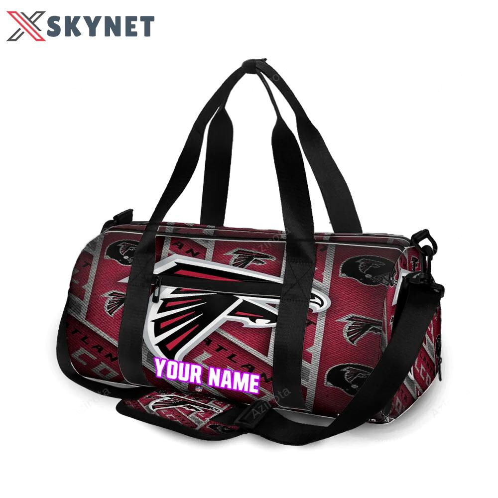 Atlanta falcons helmet logo shape personalized name travel bag gym bag 891 Travel Bag