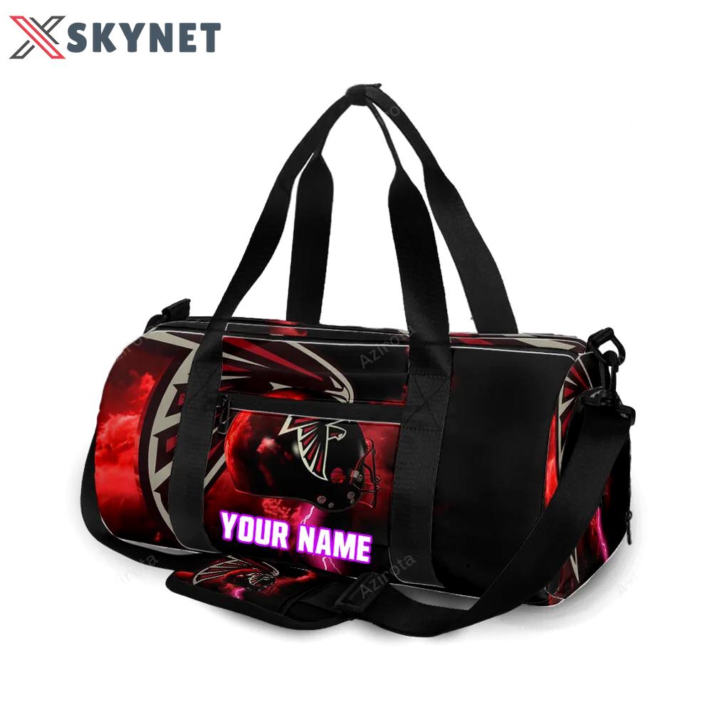 Atlanta falcons helmet thunder personalized name travel bag gym bag 1217 Travel Bag