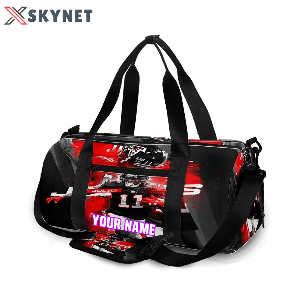 Atlanta falcons julio jones 11 v6 personalized name travel bag gym bag 757 Travel Bag