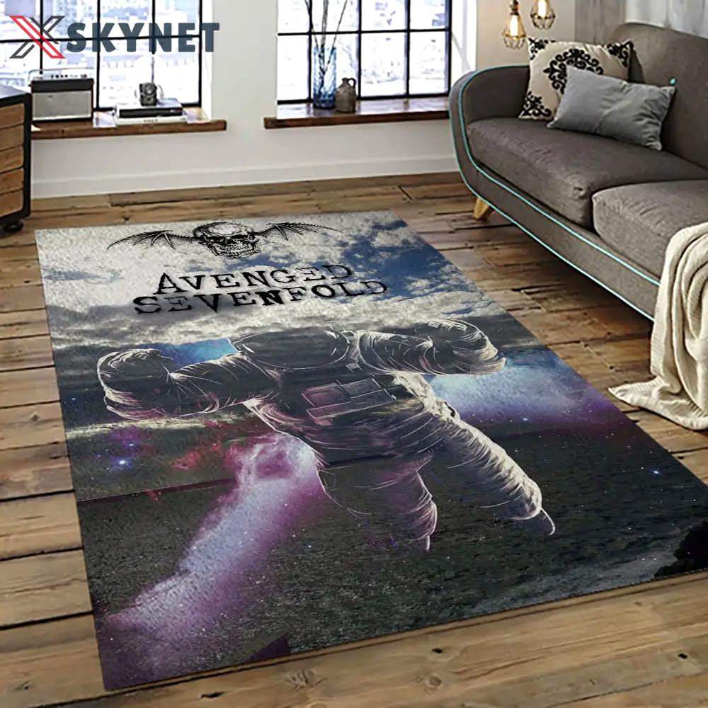 Avenged sevenfold heavy metal band music metalheads carpet area rug home decor best gift for friends as6 Rectangle Rug