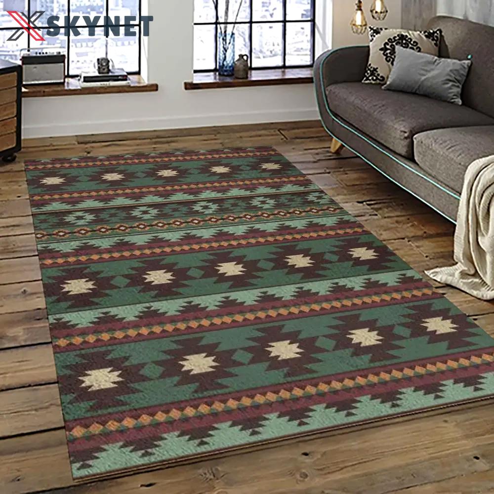 Aztec southwestern geometric shape pattern carpet area rug best gift for home decor event gift asg117 Rectangle Rug