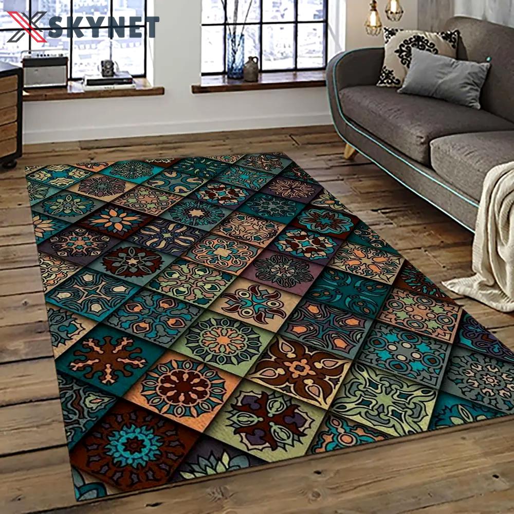 Aztec southwestern geometric shape pattern carpet area rug best gift for home decor event gift asg15 Rectangle Rug
