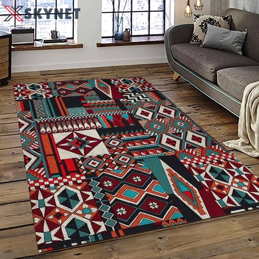 Aztec southwestern geometric shape pattern carpet area rug best gift for home decor event gift asg29 Rectangle Rug