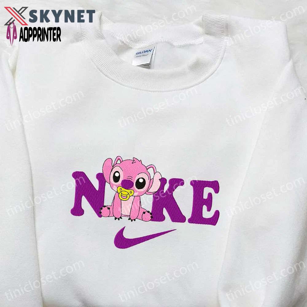 Baby angel x nike cartoon embroidered sweatshirt: best nike inspired birthday gift idea Embroidered Shirt
