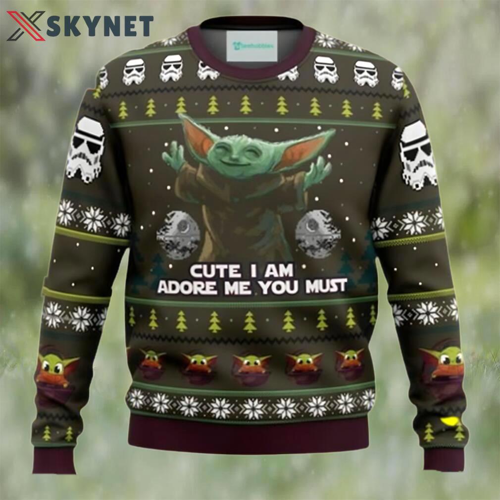 Baby yoda cute mandalorion star wars ugly christmas sweater Christmas Ugly Sweater
