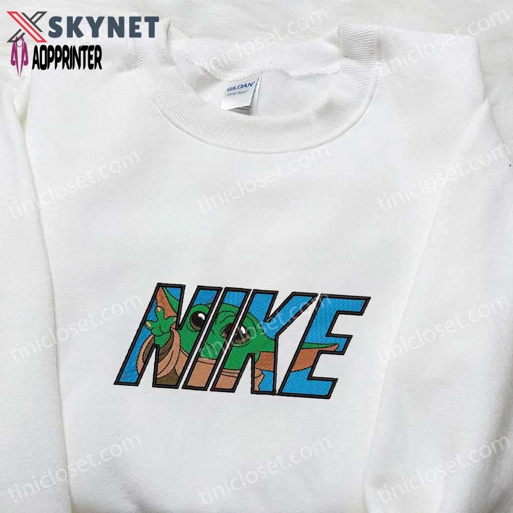 Baby yoda x nike movie embroidered sweatshirt – star wars inspired shirt Embroidered Shirt