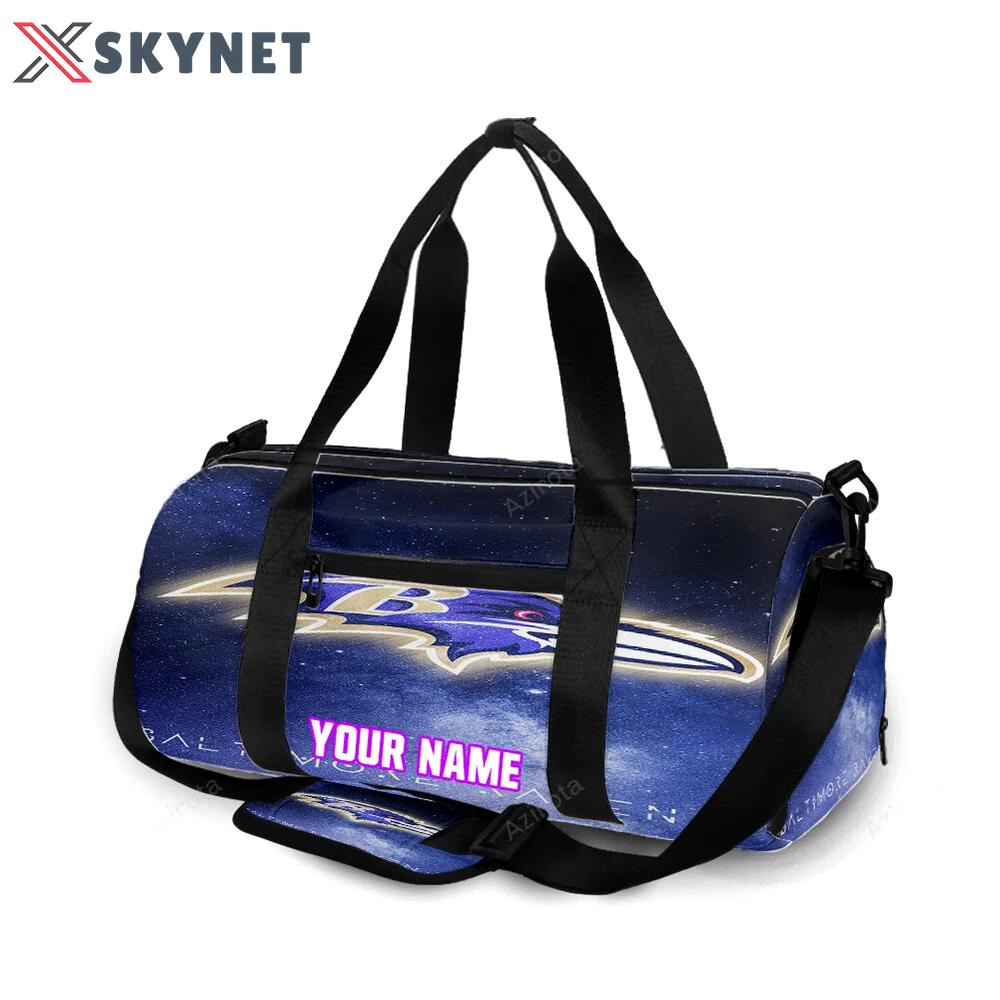 Baltimore ravens galaxy personalized name travel bag gym bag 937 Travel Bag