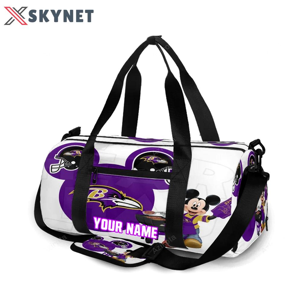 Baltimore ravens mickey disney2 personalized name travel bag gym bag 1138 Travel Bag