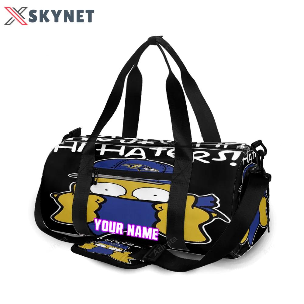 Baltimore ravens simpsons hi haters personalized name travel bag gym bag 1236 Travel Bag