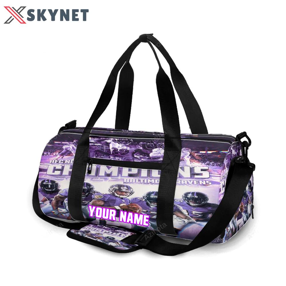 Baltimore ravens team15 personalized name travel bag gym bag 610 Travel Bag