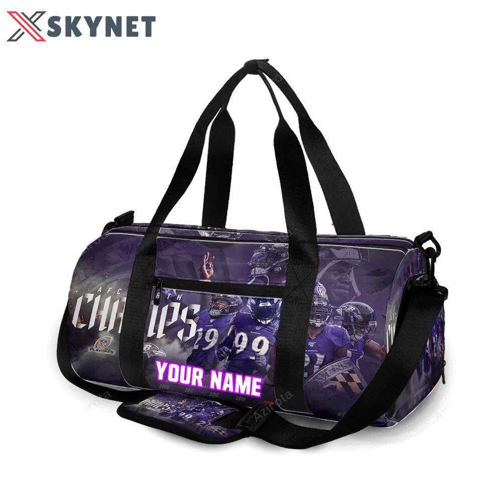 Baltimore ravens team19 personalized name travel bag gym bag 119 Travel Bag