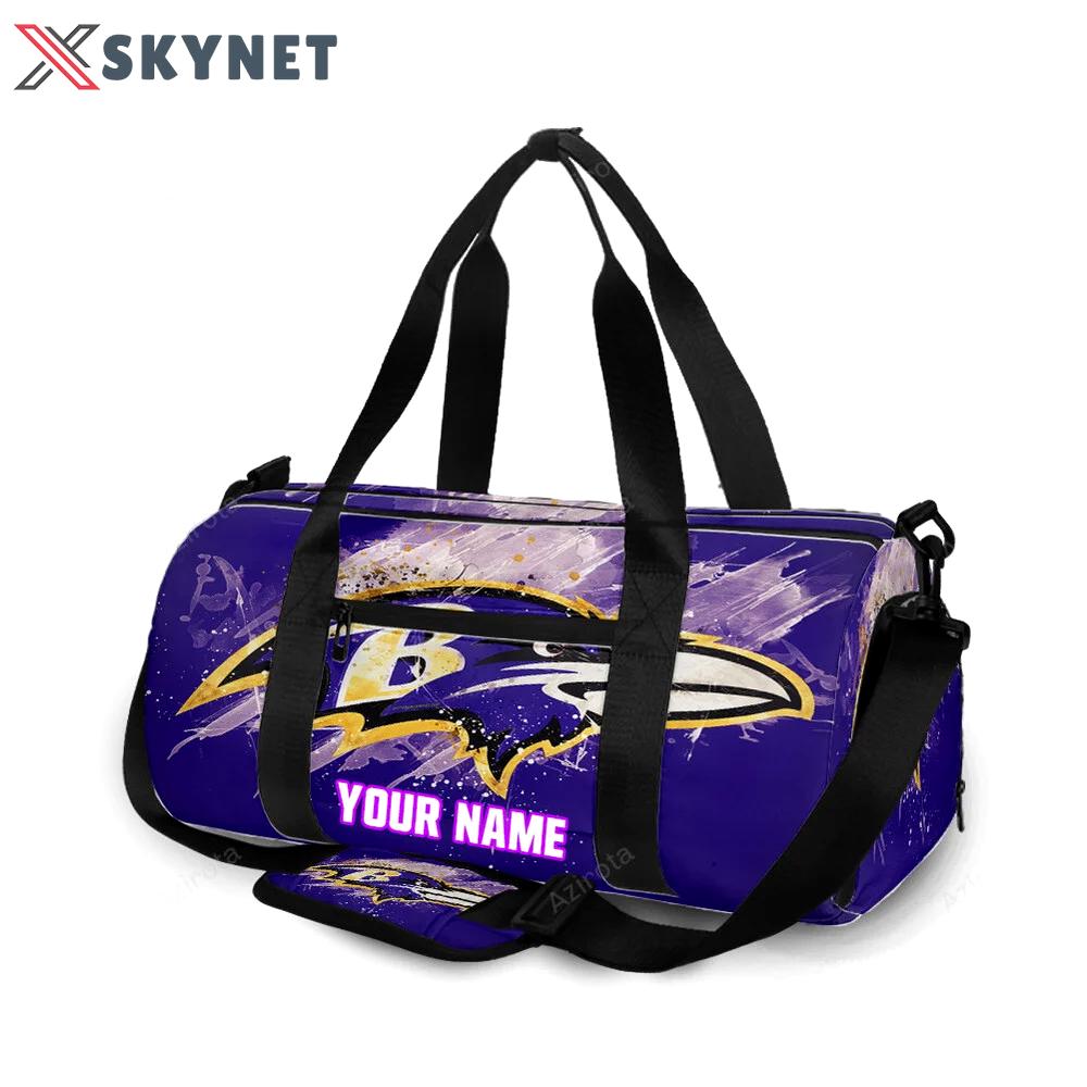 Baltimore ravens texture2 personalized name travel bag gym bag 1659 Travel Bag