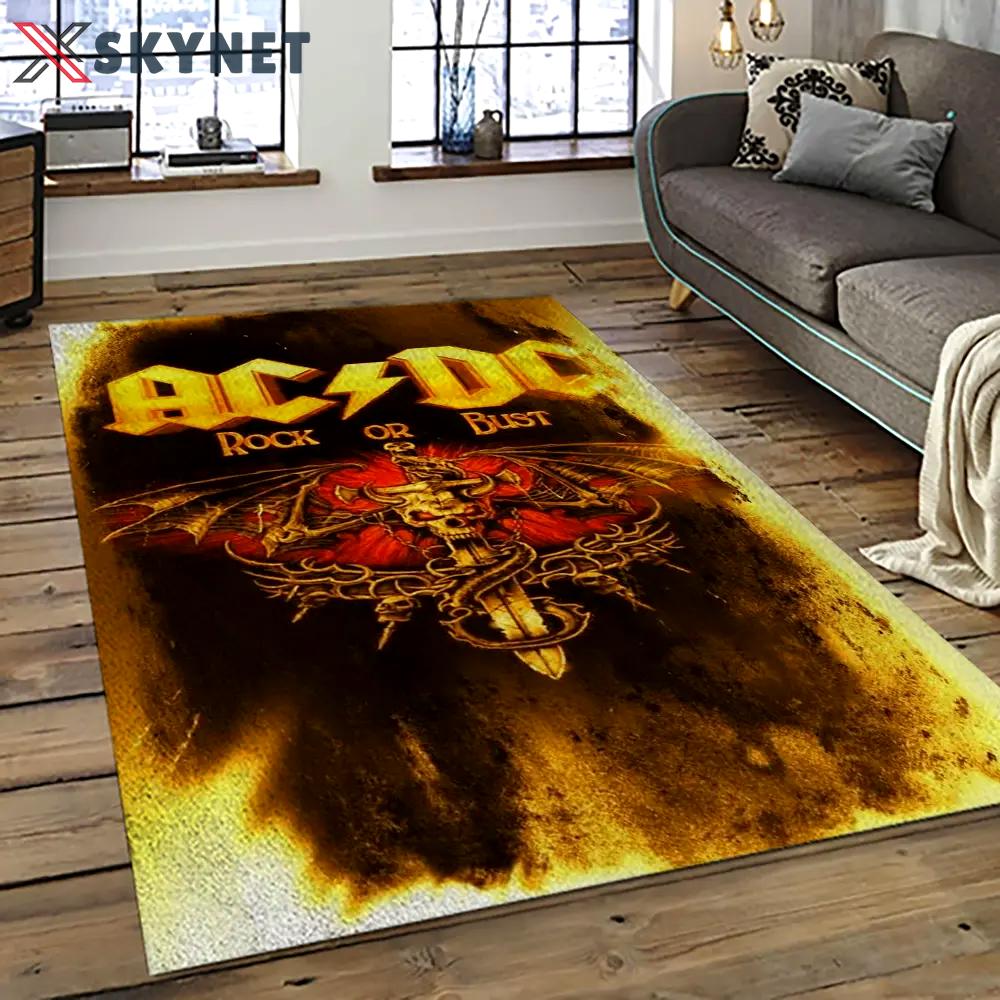 Band ac/dc music carpet rectangle area rug for living room bedroom decor acdc49 Rectangle Rug