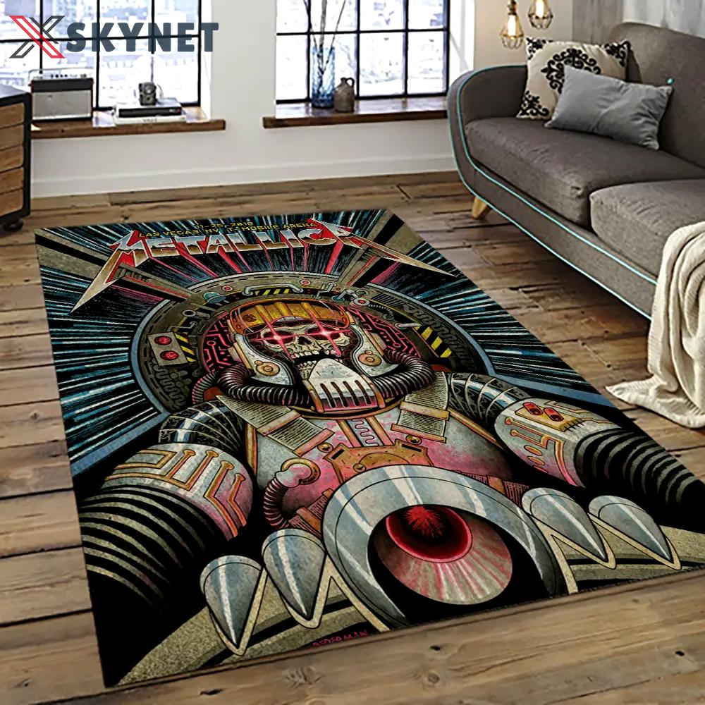 Band metallica music carpet rectangle area rug for living room bedroom decor ma06 Rectangle Rug
