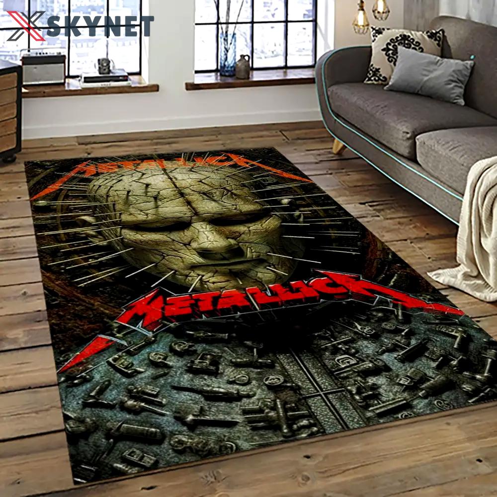Band metallica music carpet rectangle area rug for living room bedroom decor ma30 Rectangle Rug