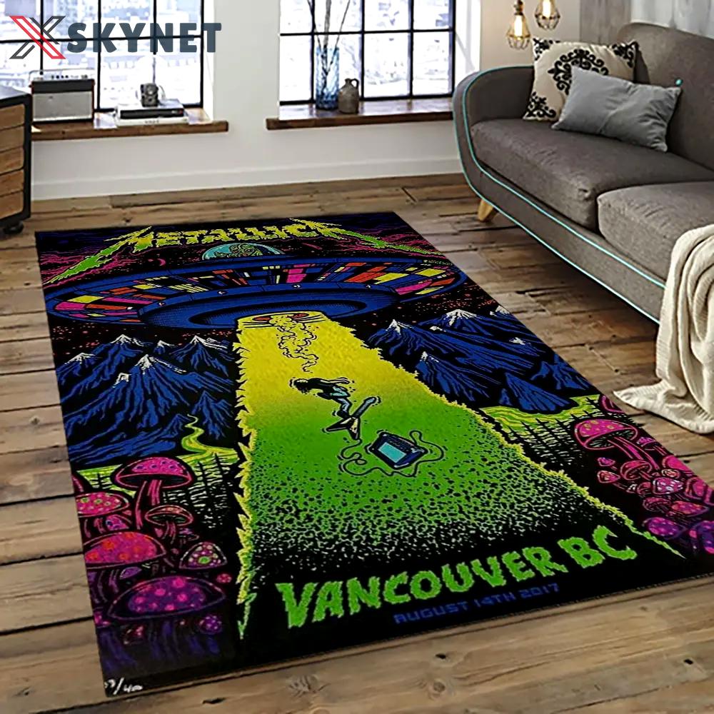 Band metallica music carpet rectangle area rug for living room bedroom decor ma39 Rectangle Rug