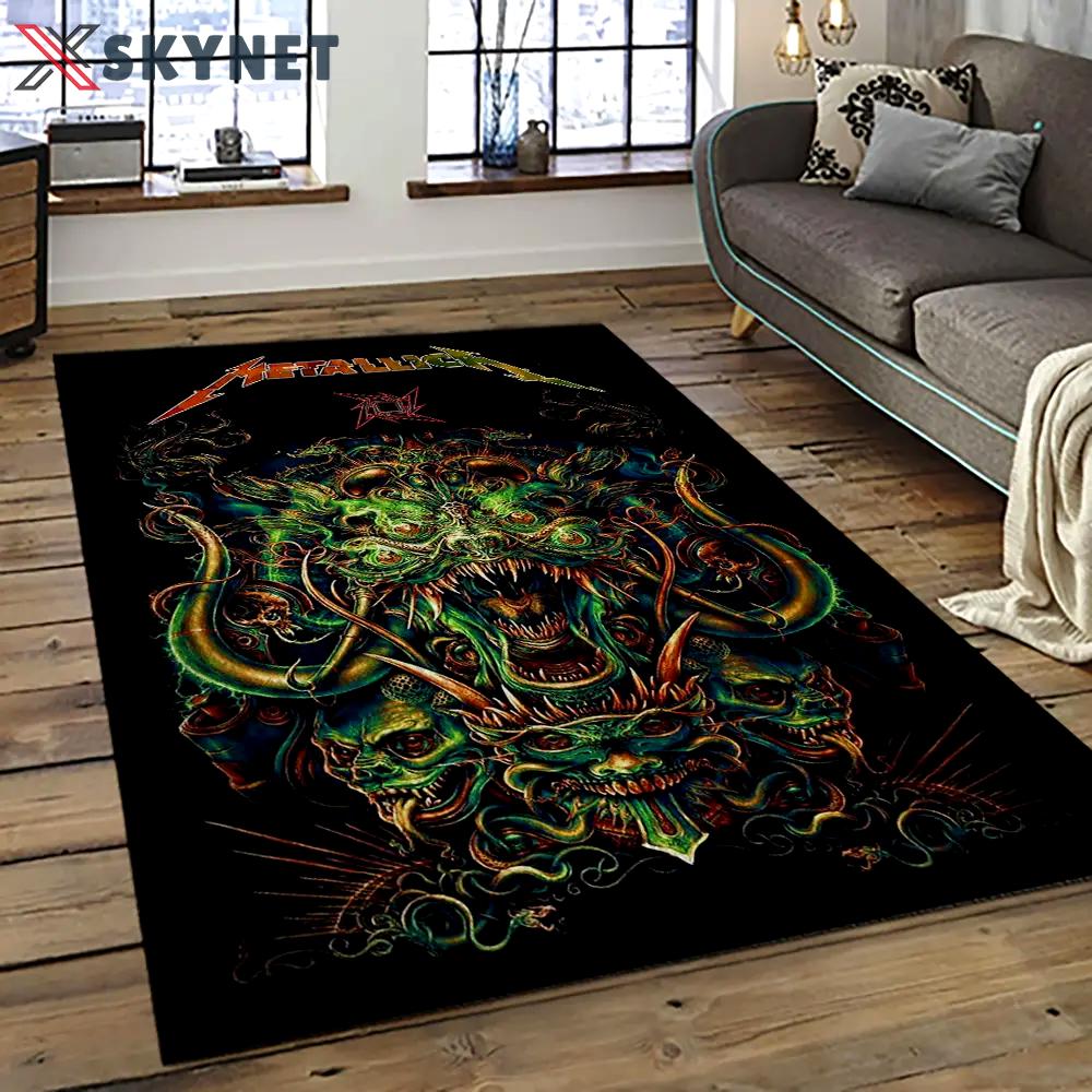 Band metallica music carpet rectangle area rug for living room bedroom decor ma61 Rectangle Rug