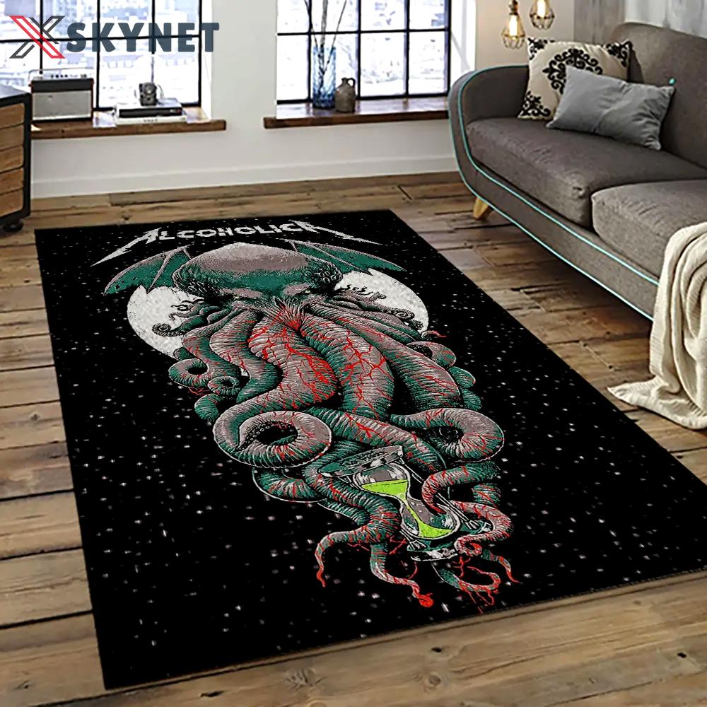 Band metallica music carpet rectangle area rug for living room bedroom decor ma62 Rectangle Rug