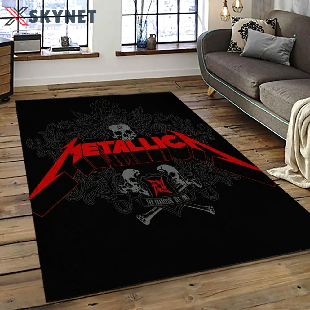 Band metallica music carpet rectangle area rug for living room bedroom decor ma85 Rectangle Rug