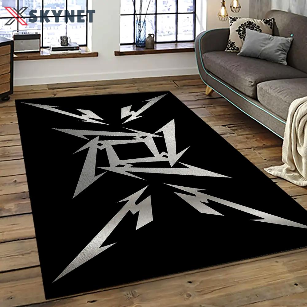 Band metallica music carpet rectangle area rug for living room bedroom decor ma92 Rectangle Rug