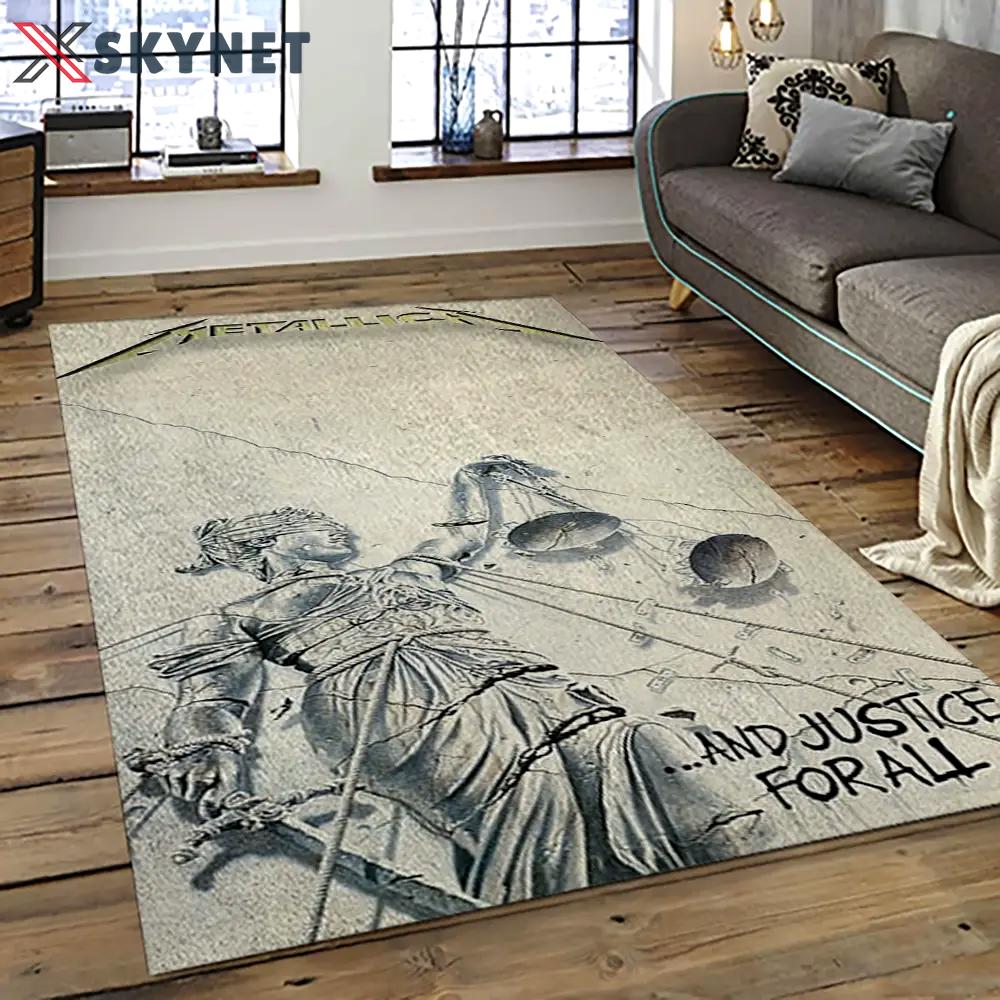 Band metallica music carpet rectangle area rug for living room bedroom decor ma97 Rectangle Rug