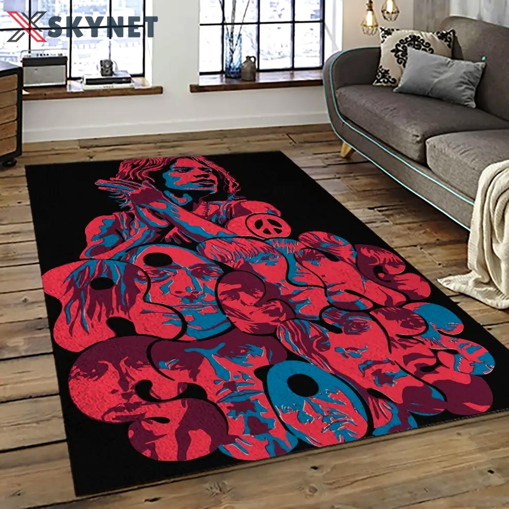 Band the rolling stones music carpet rectangle area rug for living room bedroom decor trs01 Rectangle Rug