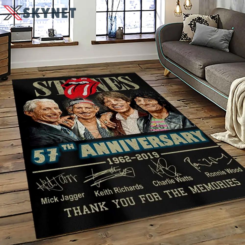 Band the rolling stones music carpet rectangle area rug for living room bedroom decor trs30 Rectangle Rug