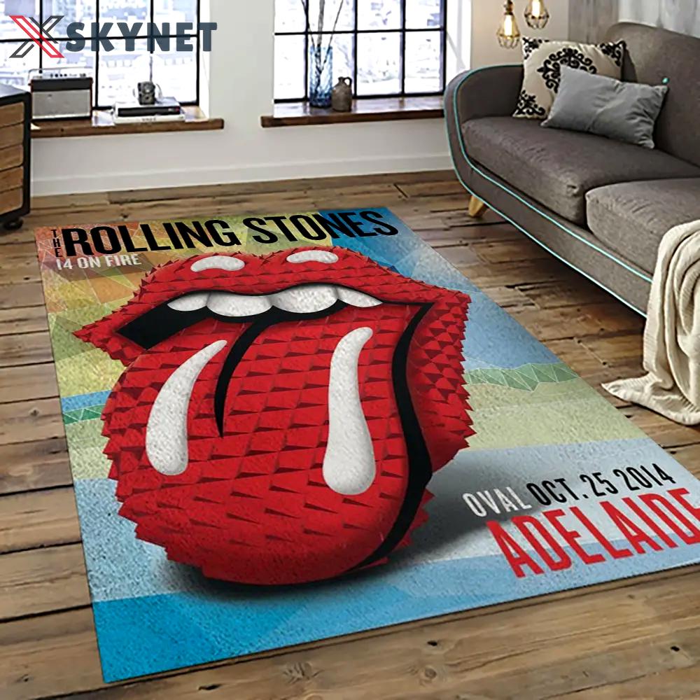 Band the rolling stones music carpet rectangle area rug for living room bedroom decor trs47 Rectangle Rug