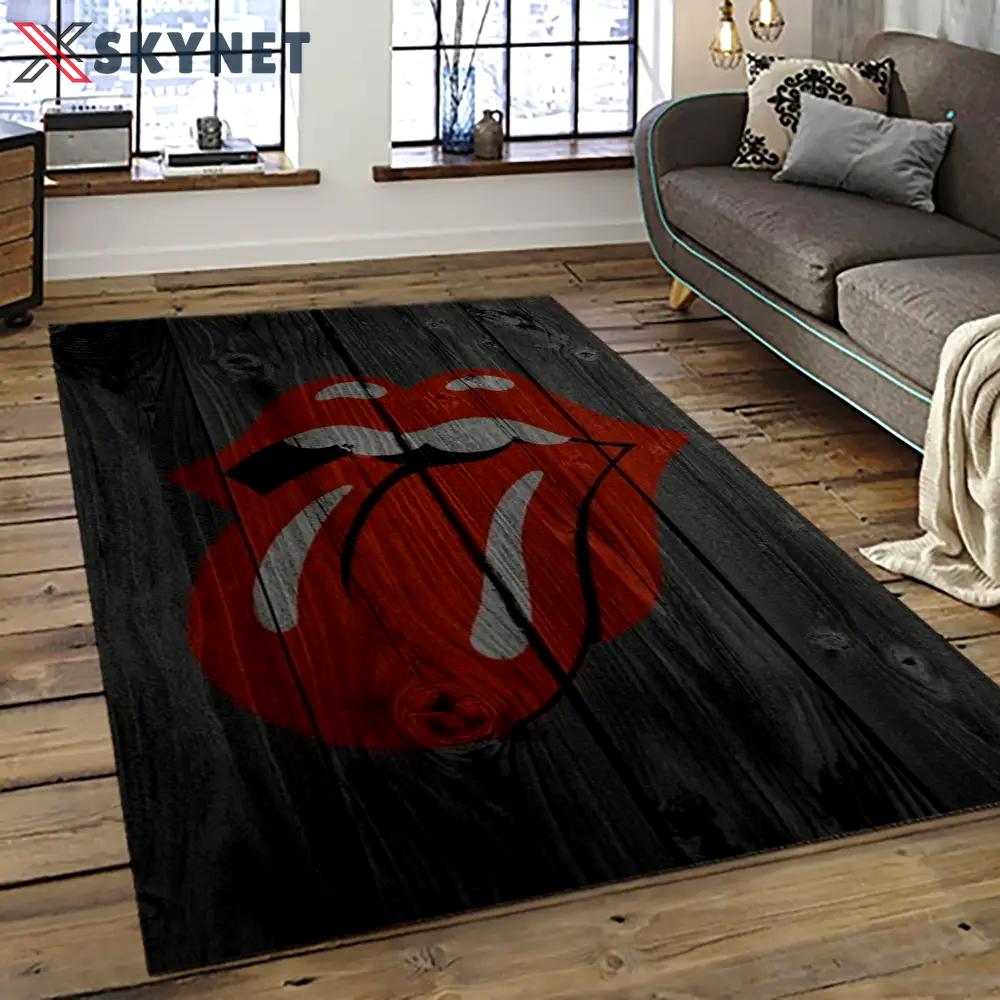 Band the rolling stones music carpet rectangle area rug for living room bedroom decor trs53 Rectangle Rug