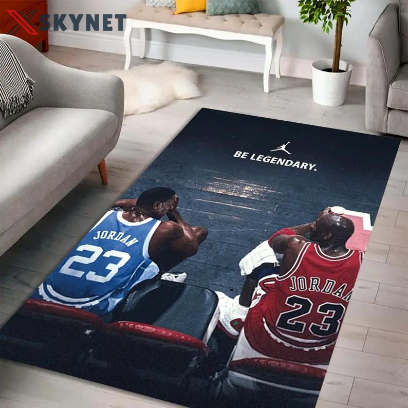 Bean jordan rug professional player rug basketball legend carpet decor sport decor Rectangle Rug