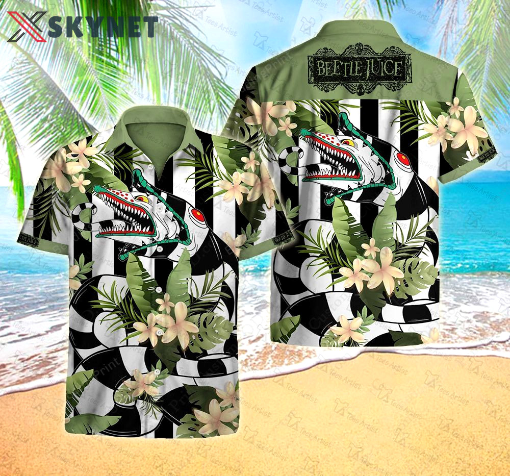 Beetlejuice hawaii 3d shirt Hawaii Shirt Shorts & Flip Flops