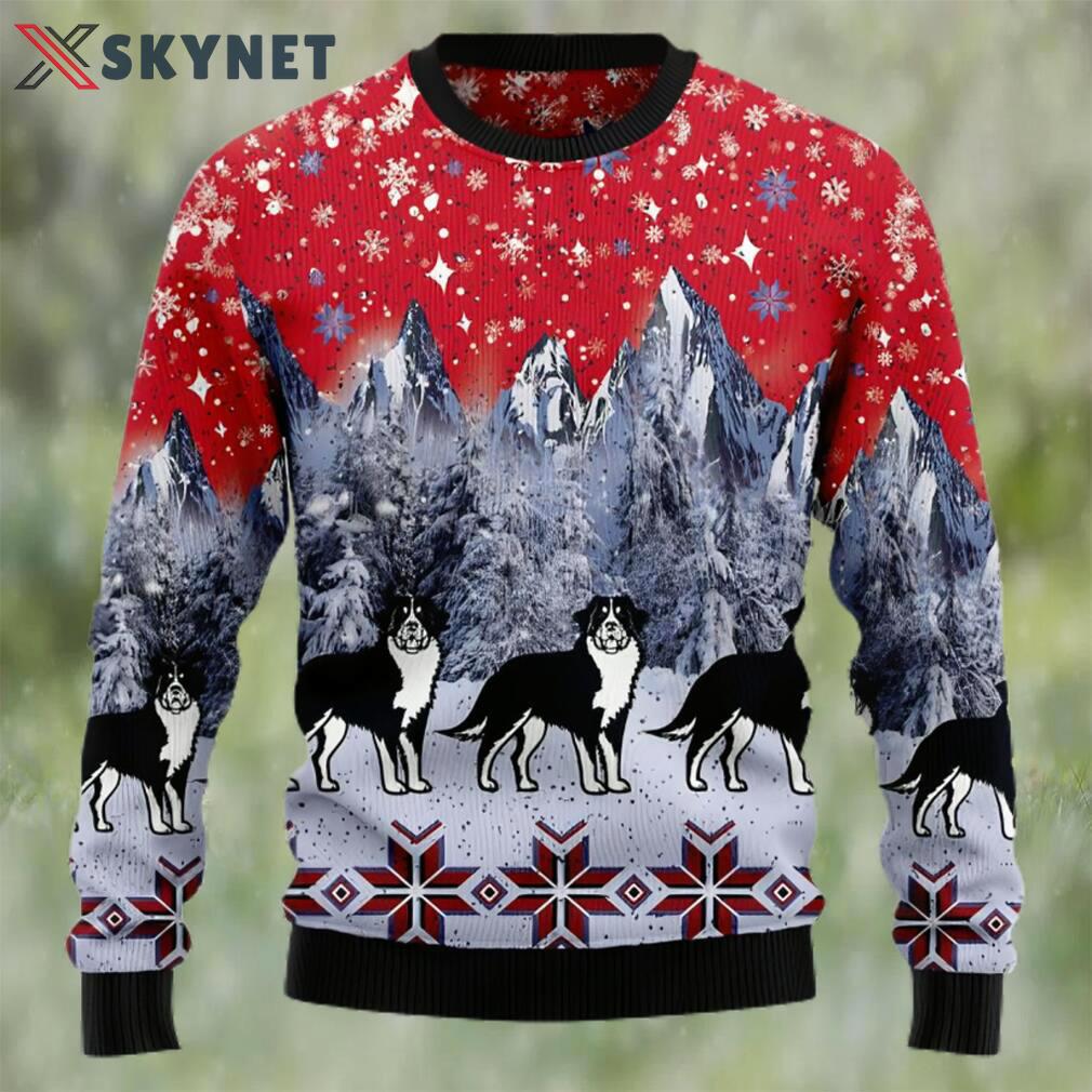 Bernese mountain dog snow ugly christmas sweater Christmas Ugly Sweater