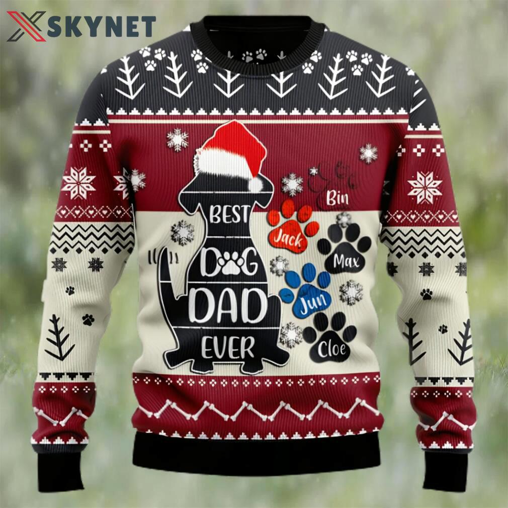 Best dog dad ever ugly christmas sweater Christmas Ugly Sweater