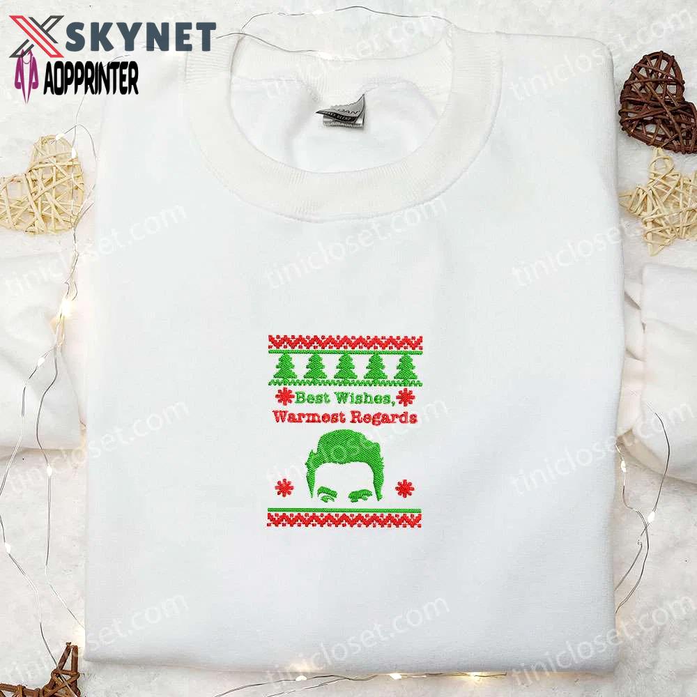 Best wishes warmest regards shirt & hoodie: perfect gifts for family this christmas Embroidered Shirt