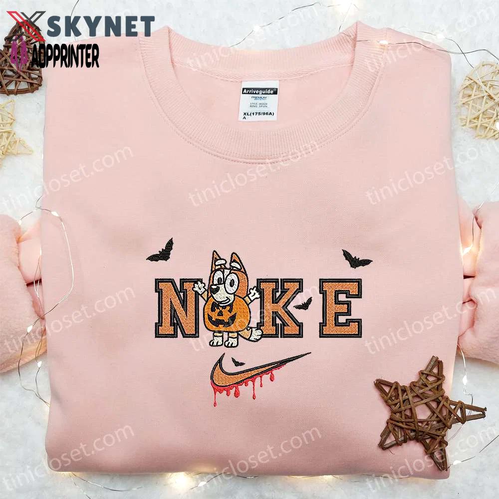 Bingo halloween x nike embroidered hoodie & shirt: best halloween gift ideas Embroidered Shirt